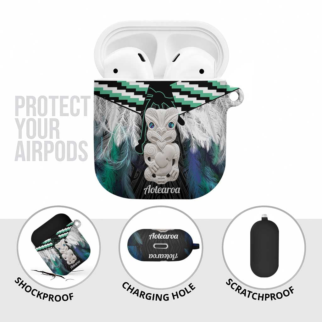Aotearoa Korowai Motif AirPods Case Hei Tiki Poutama Maori Pattern - Polynesian Pride