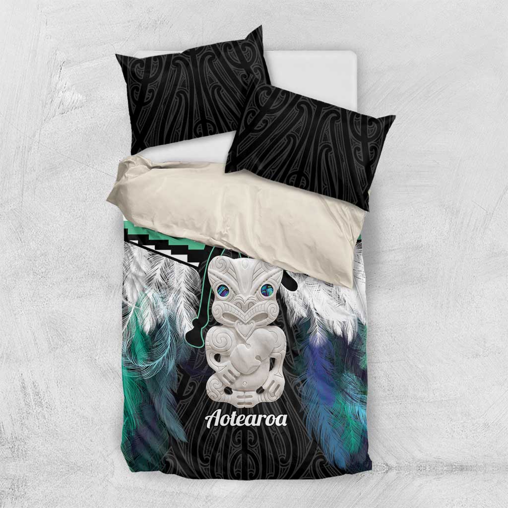 Aotearoa Korowai Motif Bedding Set Hei Tiki Poutama Maori Pattern