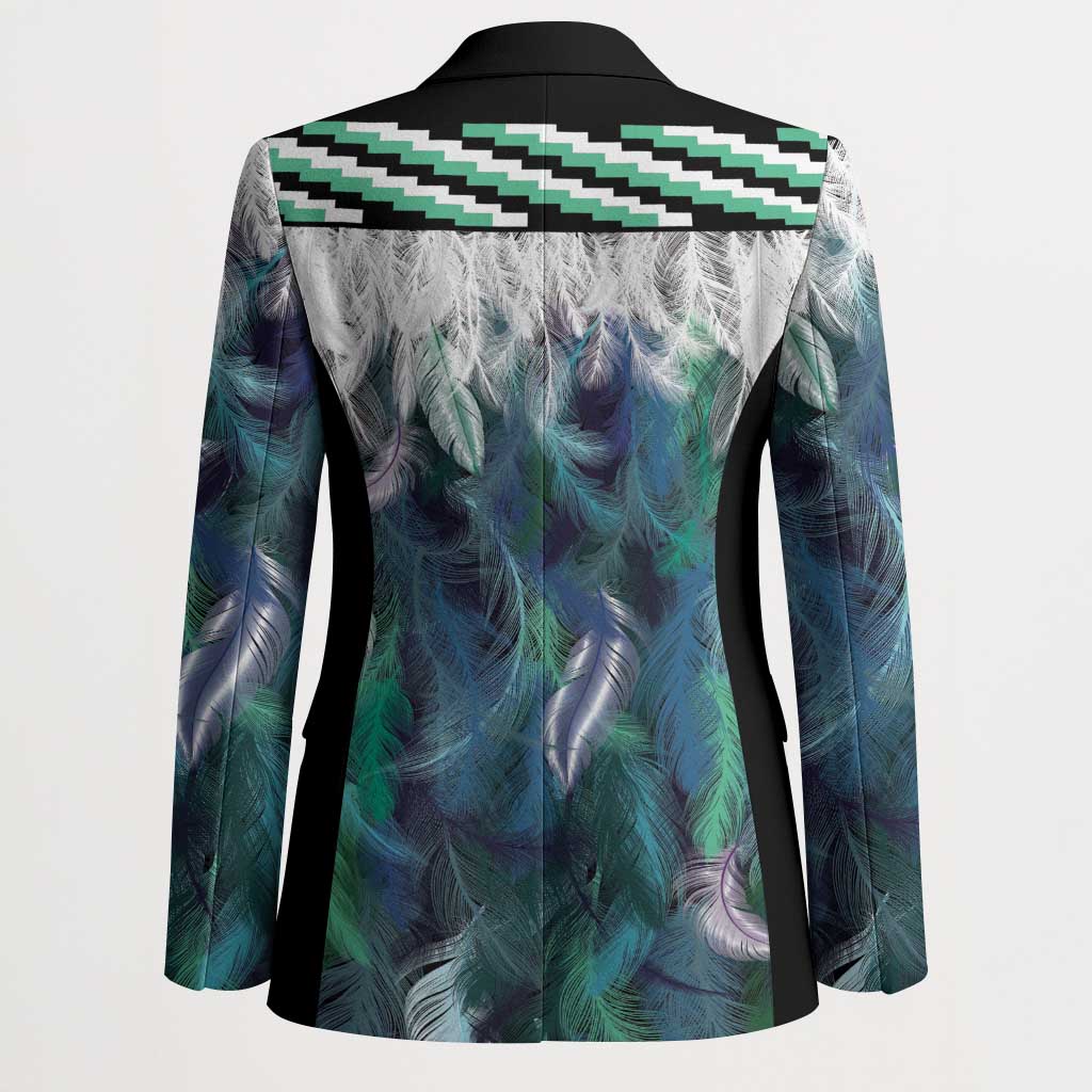 Aotearoa Korowai Motif Blazer Hei Tiki Poutama Maori Pattern - Polynesian Pride