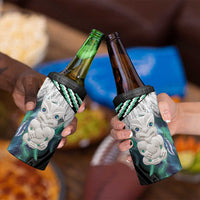 Aotearoa Korowai Motif 4 in 1 Can Cooler Tumbler Hei Tiki Poutama Maori Pattern