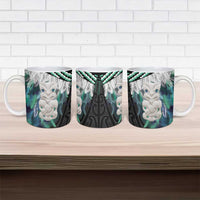 Aotearoa Korowai Motif Ceramic Mug Hei Tiki Poutama Maori Pattern - Polynesian Pride