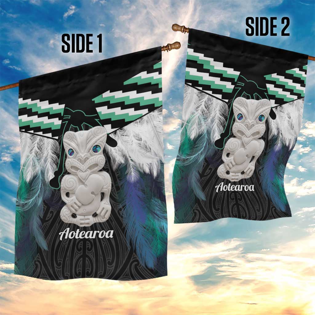 Aotearoa Korowai Motif Garden Flag Hei Tiki Poutama Maori Pattern