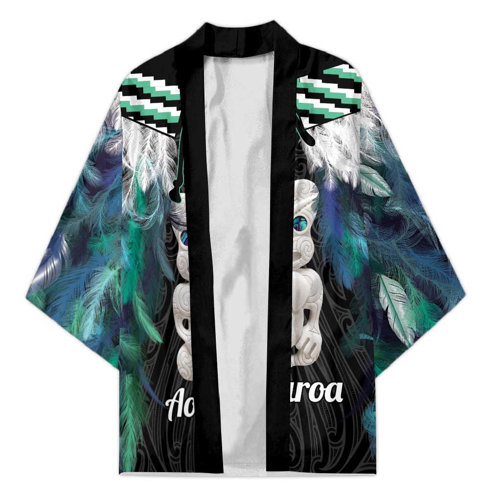 Aotearoa Korowai Motif Kimono Hei Tiki Poutama Maori Pattern - Polynesian Pride