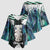 Aotearoa Korowai Motif Kimono Sleeve Blouse Hei Tiki Poutama Maori Pattern - Polynesian Pride