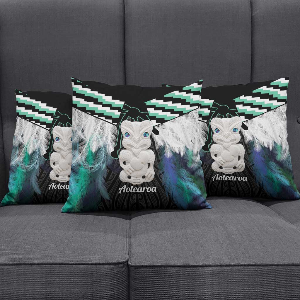 Aotearoa Korowai Motif Pillow Cover Hei Tiki Poutama Maori Pattern - Polynesian Pride
