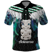 Aotearoa Korowai Motif Polo Shirt Hei Tiki Poutama Maori Pattern