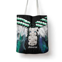 Aotearoa Korowai Motif Tote Bag Hei Tiki Poutama Maori Pattern - Polynesian Pride