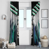 Aotearoa Korowai Motif Window Curtain Hei Tiki Poutama Maori Pattern