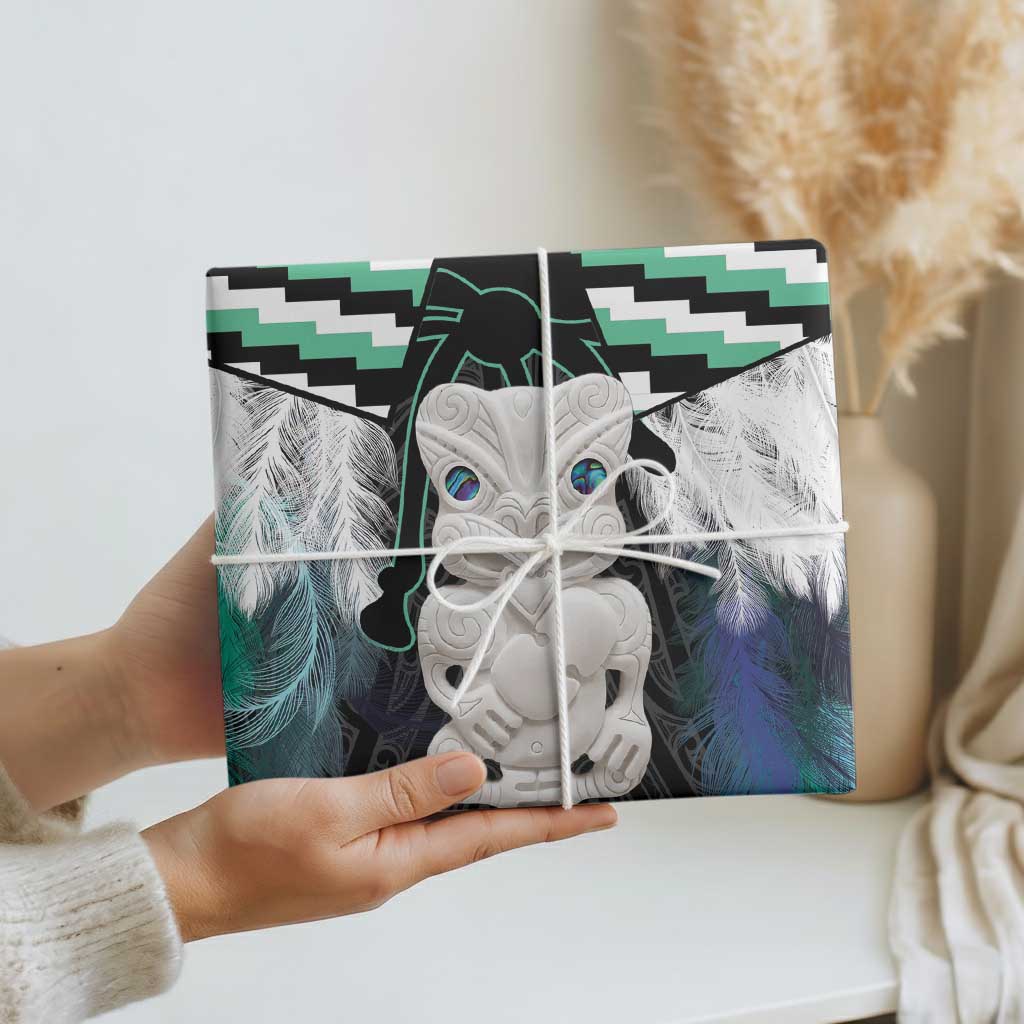 Aotearoa Korowai Motif Wrapping Paper Hei Tiki Poutama Maori Pattern - Polynesian Pride