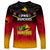 Papua New Guinea Rugby Long Sleeve Shirt PNG Hunters Polynesian Black LT14 - Polynesian Pride