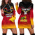 Personalised Papua New Guinea Rugby Hoodie Dress PNG Hunters Polynesian Black LT14 - Polynesian Pride