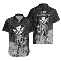 Polynesian Pride King Kamehameha Day Hawaii Hawaiian Shirt Polynesia Tribal Kanaka And Hibiscus Black LT14 - Polynesian Pride