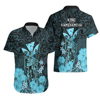 Polynesian Pride King Kamehameha Day Hawaii Hawaiian Shirt Polynesia Tribal Kanaka And Hibiscus Turquoise LT14 - Polynesian Pride