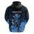 Custom King Kamehameha Day Hawaii Hoodie Polynesia Tribal Kanaka and Hibiscus Blue LT14 - Polynesian Pride