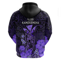 Polynesian Pride King Kamehameha Day Hawaii Hoodie Polynesia Tribal Kanaka and Hibiscus Purple LT14 - Polynesian Pride