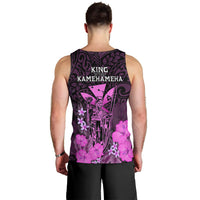 Polynesian Pride King Kamehameha Day Hawaii Men Tank Top Polynesia Tribal Kanaka And Hibiscus Pink LT14 - Polynesian Pride