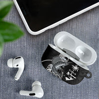 Guam Blue Marlin Fishing AirPods Case Guahan Fish Hook Tattoo Black Version