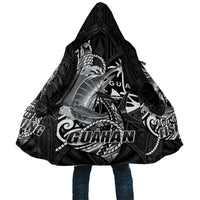 Guam Blue Marlin Fishing Cloak Guahan Fish Hook Tattoo Black Version