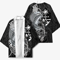 Guam Blue Marlin Fishing Kimono Guahan Fish Hook Tattoo Black Version