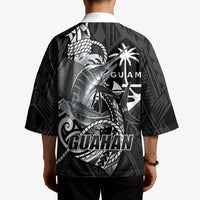 Guam Blue Marlin Fishing Kimono Guahan Fish Hook Tattoo Black Version