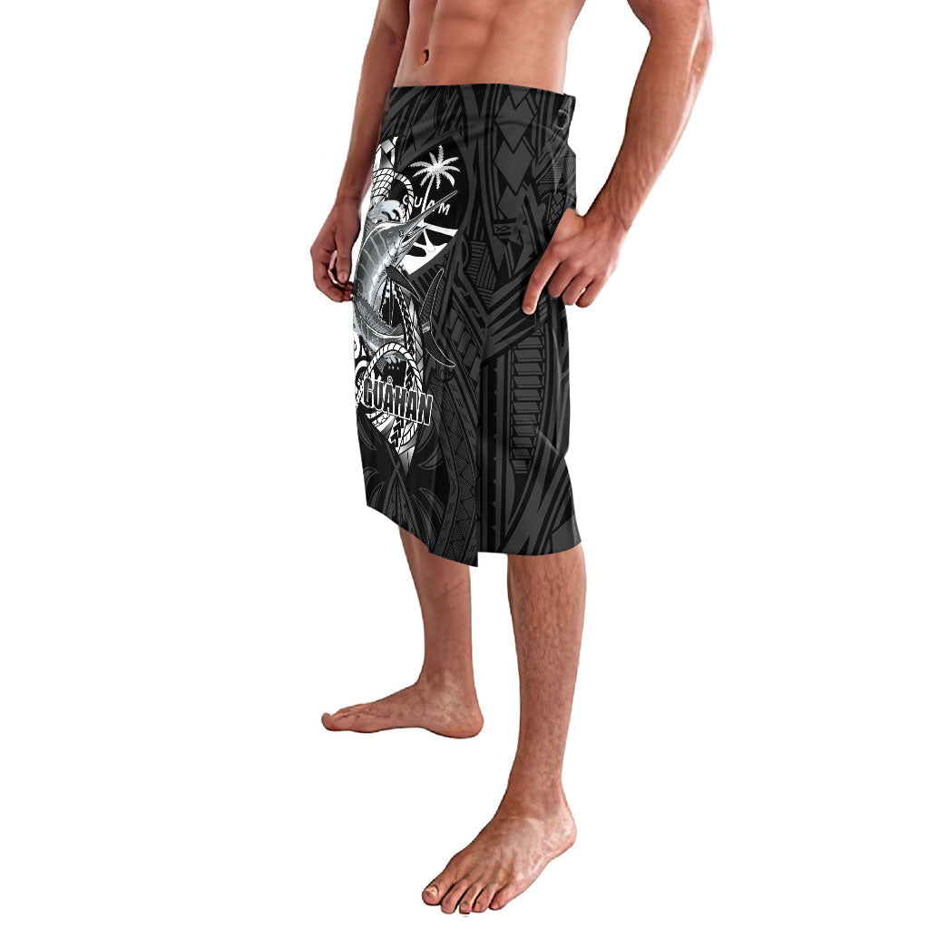 Guam Blue Marlin Fishing Lavalava Guahan Fish Hook Tattoo Black Version