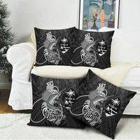 Guam Blue Marlin Fishing Pillow Cover Guahan Fish Hook Tattoo Black Version