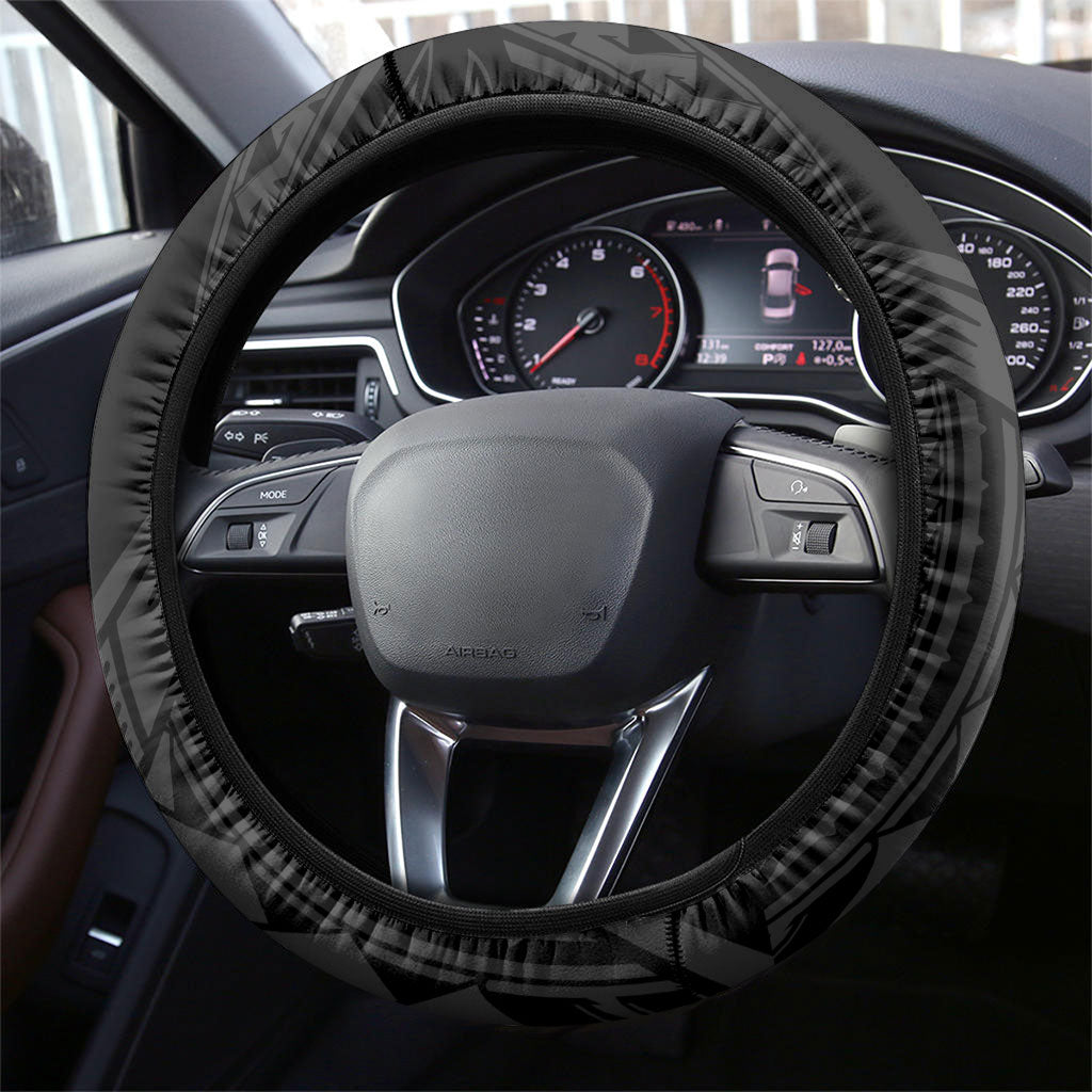 Guam Blue Marlin Fishing Steering Wheel Cover Guahan Fish Hook Tattoo Black Version