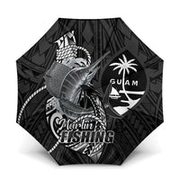Guam Blue Marlin Fishing Umbrella Guahan Fish Hook Tattoo Black Version