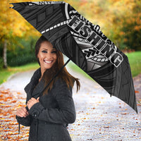Guam Blue Marlin Fishing Umbrella Guahan Fish Hook Tattoo Black Version