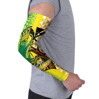 Hawaii Blue Marlin Fishing Arm Sleeves Hawaiian Kanaka Kakau Reggae