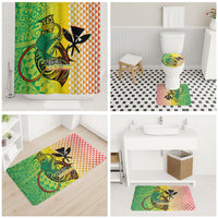 Hawaii Blue Marlin Fishing Bathroom Set Hawaiian Kanaka Kakau Reggae