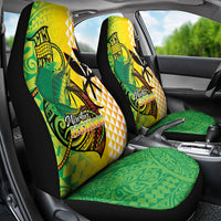 Hawaii Blue Marlin Fishing Car Seat Cover Hawaiian Kanaka Kakau Reggae