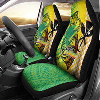 Hawaii Blue Marlin Fishing Car Seat Cover Hawaiian Kanaka Kakau Reggae