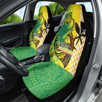 Hawaii Blue Marlin Fishing Car Seat Cover Hawaiian Kanaka Kakau Reggae