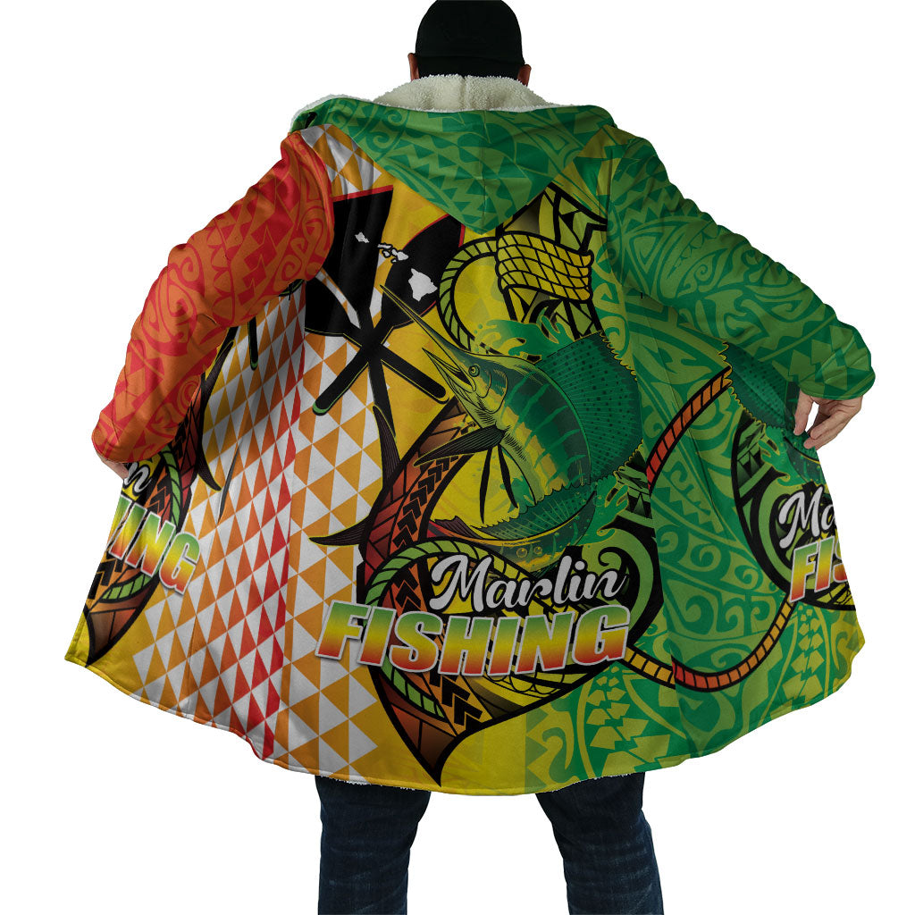 Hawaii Blue Marlin Fishing Cloak Hawaiian Kanaka Kakau Reggae