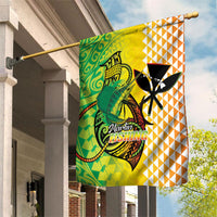 Hawaii Blue Marlin Fishing Garden Flag Hawaiian Kanaka Kakau Reggae