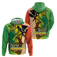 Hawaii Blue Marlin Fishing Hoodie Hawaiian Kanaka Kakau Reggae