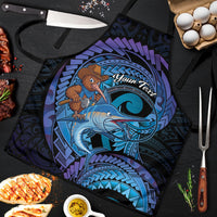 Personalised Blue Marlin Fishing New Zealand Apron NZ Kiwi Cowboy Born To Fish