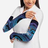 Personalised Blue Marlin Fishing New Zealand Arm Sleeves NZ Kiwi Cowboy Born To Fish LT14 - Polynesian Pride
