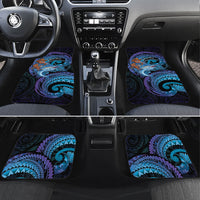 Personalised Blue Marlin Fishing New Zealand Car Mats NZ Kiwi Cowboy Born To Fish LT14 Set 4pcs Purple - Polynesian Pride