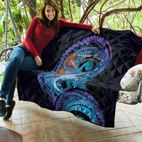 Personalised Blue Marlin Fishing New Zealand Quilt NZ Kiwi Cowboy Born To Fish