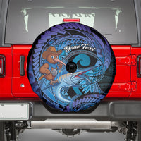 Personalised Blue Marlin Fishing New Zealand Spare Tire Cover NZ Kiwi Cowboy Born To Fish LT14 - Polynesian Pride