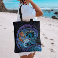 Personalised Blue Marlin Fishing New Zealand Tote Bag NZ Kiwi Cowboy Born To Fish LT14 - Polynesian Pride