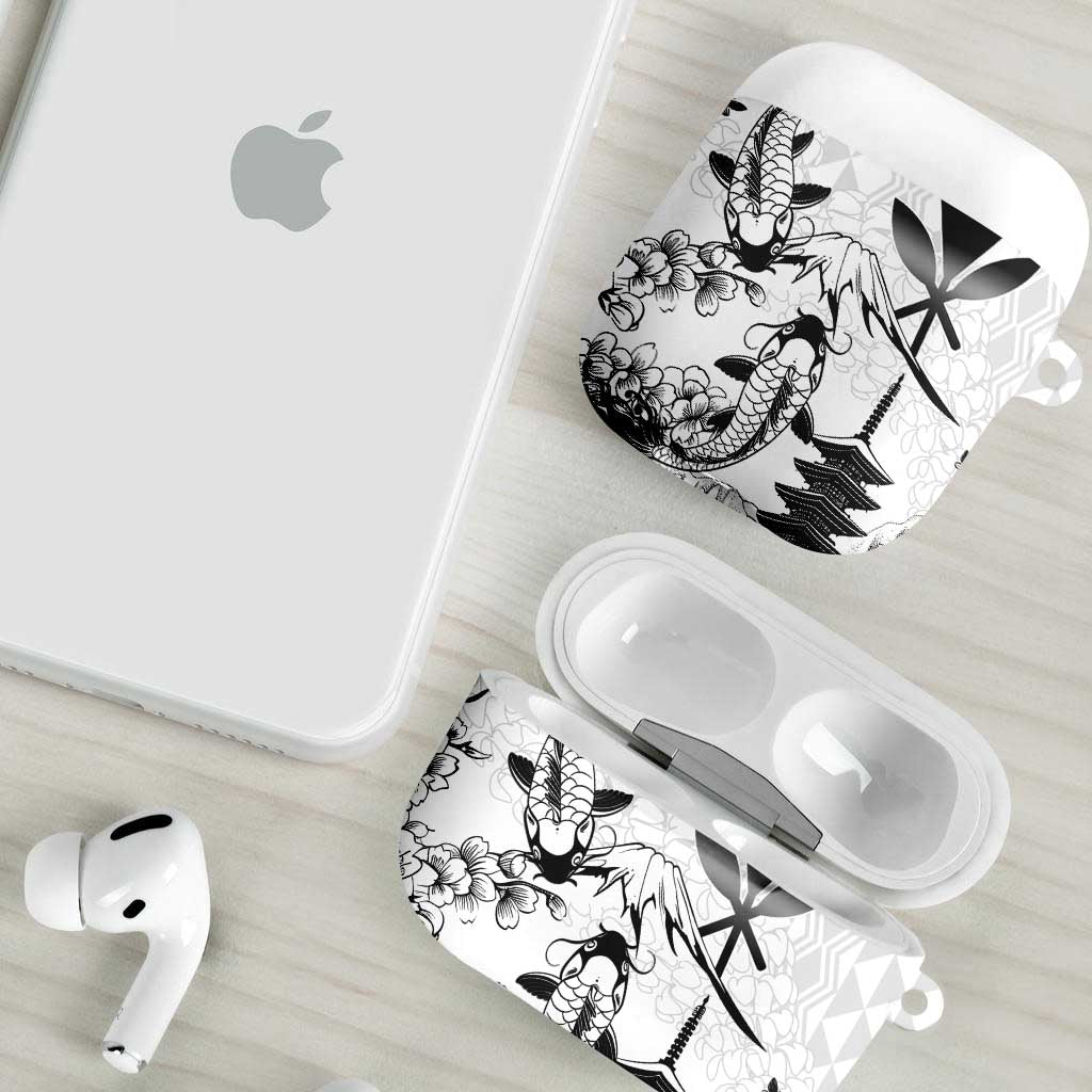 Japan And Hawaii AirPods Case Sakura Koi Fish Hawaiian Lei Kanaka - Polynesian Pride