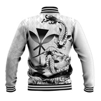 Japan And Hawaii Baseball Jacket Sakura Koi Fish Hawaiian Lei Kanaka - Polynesian Pride