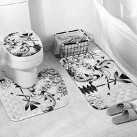 Japan And Hawaii Bathroom Set Sakura Koi Fish Hawaiian Lei Kanaka - Polynesian Pride