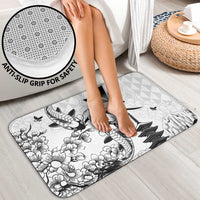 Japan And Hawaii Bathroom Set Sakura Koi Fish Hawaiian Lei Kanaka - Polynesian Pride