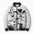Japan And Hawaii Bomber Puffer Jacket Sakura Koi Fish Hawaiian Lei Kanaka - Polynesian Pride