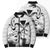 Japan And Hawaii Bomber Puffer Jacket Sakura Koi Fish Hawaiian Lei Kanaka - Polynesian Pride