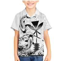 Japan And Hawaii Family Matching Mermaid Dress and Hawaiian Shirt Sakura Koi Fish Hawaiian Lei Kanaka - Polynesian Pride